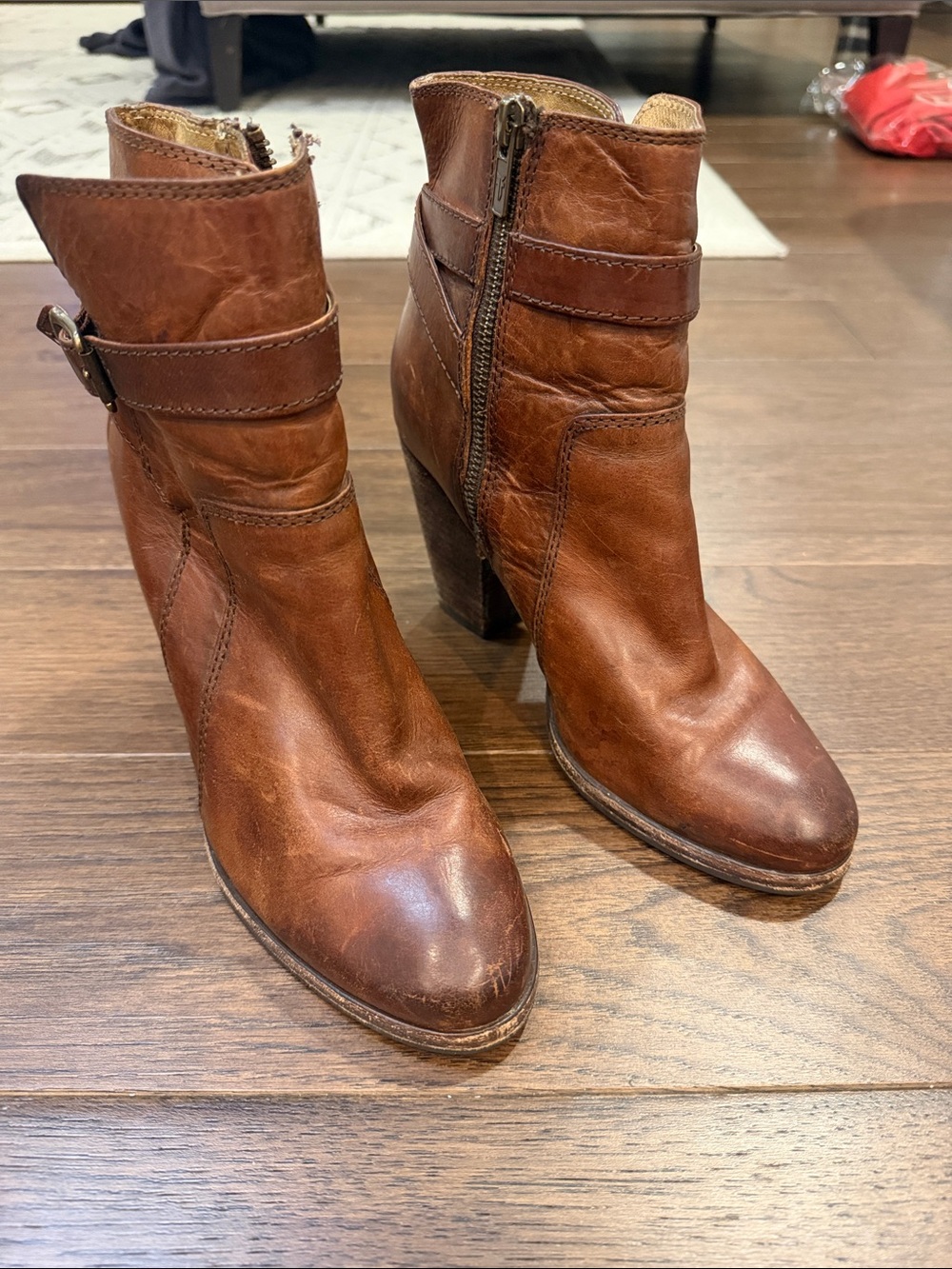 Frye Brown Leather Patty Riding Bootie Size 7.5 - C61-004
